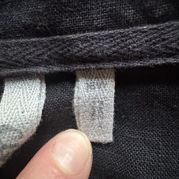 Caslon Black Linen Jacket 100% Linen 3/4 Sleeve Button Womens Plus Size 18W - Picture 6 of 13